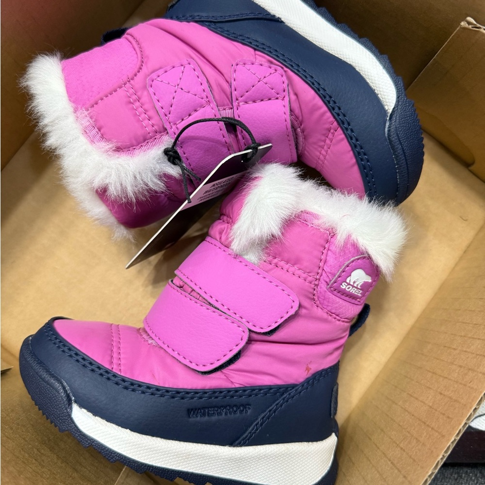 Sorel Pink and Black Toddler Boots